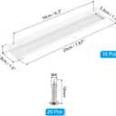 PATIKIL Mount Finger Edge Pull, 10 Pack 200mm/7.87" Aluminum Alloy Concealed Handle Cabinet Edge Pulls with Screws for Home Kitchen Furniture Door Drawer, White