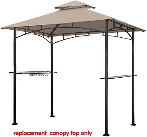 Eurmax 5FT x 8FT Double Tiered Grill BBQ Replacement Canopy Top 8x5FT Gray