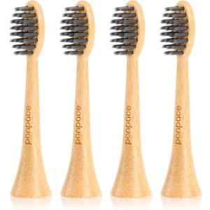 Bamboo Toothbrush Heads Compatible with Philips Sonicare, Soft Charcoal Infused Bristles, Whitening & Deep Cleaning