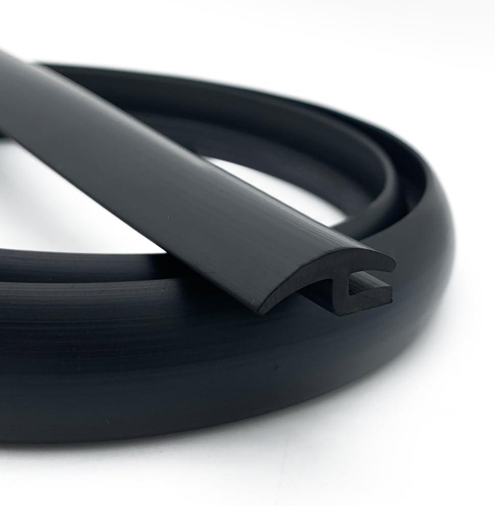 Car Front Windshield Rubber Seal Strip, Windshield Weather Stripping, Molding Trim Strips for Most Cars Trucks RV SUVs, 1.7M, Black