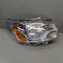 Replacement Passenger Right Side Headlight Headlamp Assemble Complete Chrome Trim for Ford Transit T150 T250 T350 T350HD from 2010 to 2023