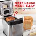 Dash Everyday Bread Maker - Features Pre-Programmed Baking Modes, Automatic Ingredient Dispenser & Digital Display Panel - Durable Nonstick Bread Pan - Up to 1.5 Pounds - Black