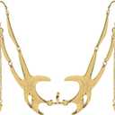 Cyber-Punk Masquerade Mask for Men Women, Party Prom Metal Mask Liquid Irregular Fluid Face Accessories (Gold-mask-1)