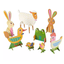 Blue Panda 8-Pack 3D Farm Animals Jigsaw Puzzles, Double-sided Cardstock for Kids Classroom DIY Activity Set & Great Creative Toys