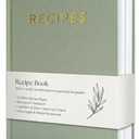 ZICOTO Aesthetic Blank Recipe Book with Waterproof Cover - The Perfect Recipe Notebook To Write In Your Own Recipes - Beautiful Blank Cookbook to Organize Your Recipes (Sage Green)