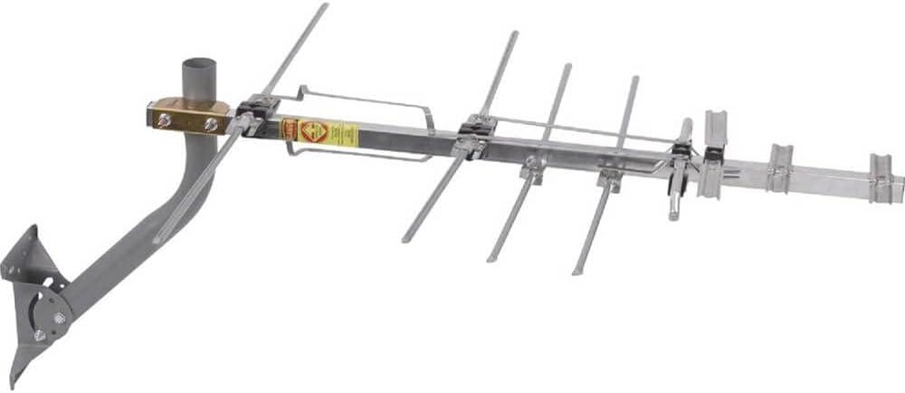 RCA Compact Outdoor or Attic Yagi TV Antenna - Long Range Digital OTA Antenna for Clear Reception, NexGenTV Compatible, Supports 4K/8K 1080p TVs, Silver Color