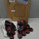 2PM SPORTS Torinx Green Boys Adjustable Inline Skates, Fun Beginner Roller Skates for Kids, Youth, Girls, Men and Women (Medium - Big Kid (1-4 US), Red)