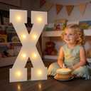 2FT Light up Letters, Large Marquee Letters X, 2 Feet Tall Big Sign X with Warm White Light for 15th XV Birthday Wedding Proposal Engagement Graduation Party Backdrop Decorations