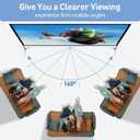 Projector Screen with Stand 120 Inch, 16:9 4K HD Portable Projector Screen Indoor Outdoor, Foldable Wrinkle-Free Movie Screen 160 Front Rear Projection Screen with Carry Bag for Home Movie