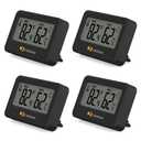 4PCS Mini Digital Hygrometer and Thermometer,Reptile Thermometer with Magnetic & Tablestand, Indoor Temperature and Humidity Meter Gauge for Humidors Greenhouse Garden Cellar Closet Guitar Case