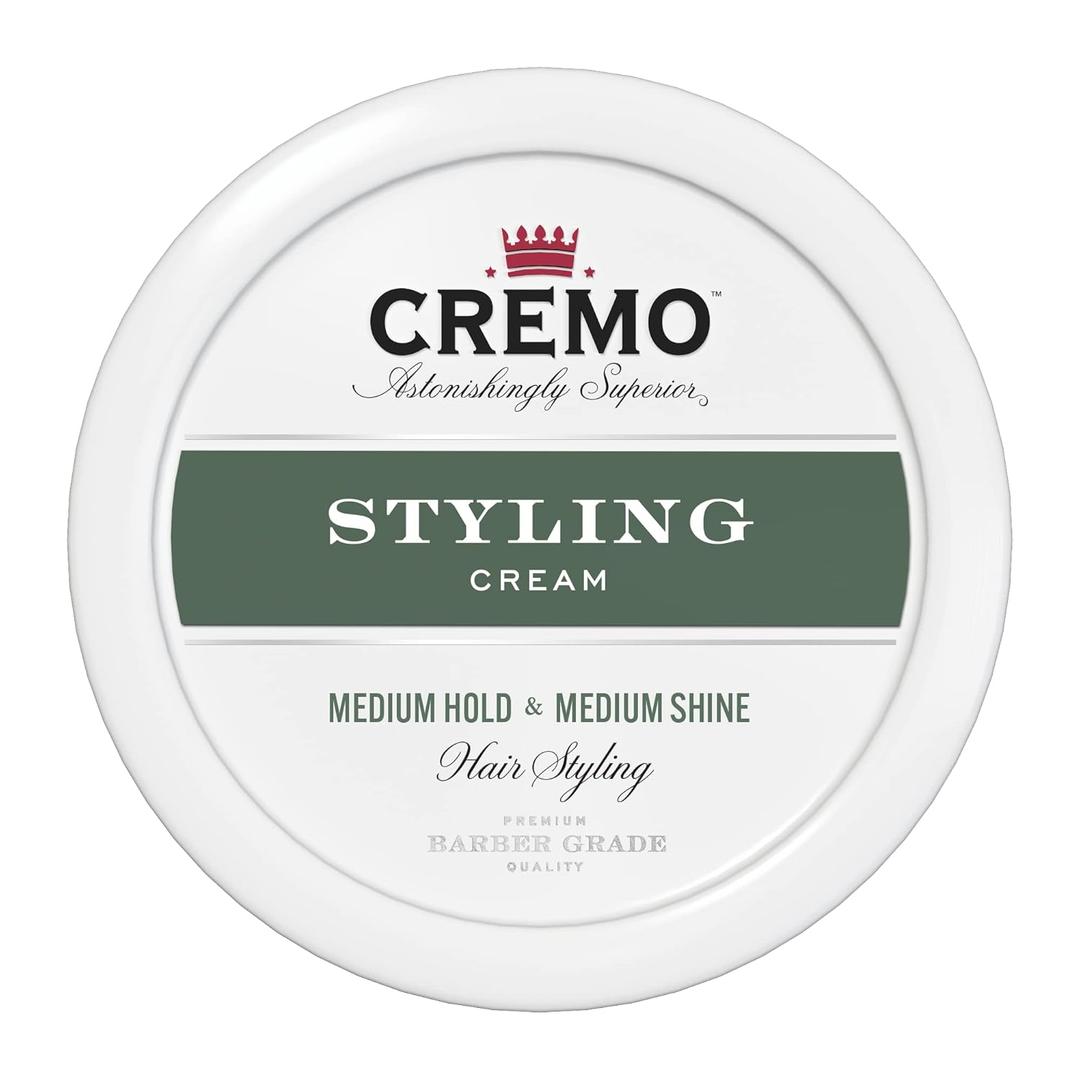 Cremo Hair Styling Cream, Barber Grade, Medium Hold, Medium Shine Hair Products, 4 Oz