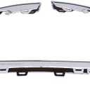 ApplianPar 3Pcs Chrome Front Bumper Center Left and Right Molding Trim for Mercedes-Benz S450 S560 2018-2020 S450L S560L 2019-2020