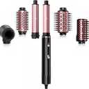SKIMI 110,000 RPM Brushless Motor Hair Dryer Brush - 5 Multi-Styler for Fast Drying, Curling, Volumizing & Straightening | High-Speed Hot Air Brush for All Hair Types (Black & Red)