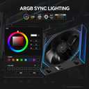 TL-M12QR X3 120mm ARGB Reverse Blade PC Case Fans, 1500RPM PWM, 23.2dBA Quiet, Daisy-Chain Design, Infinity-Mirror Lighting, S-FDB Bearing (3Pack)