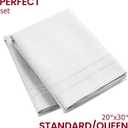 Mellanni Pillow Cases - Luxury, Extra Soft | Cooling Pillow Covers - 2 PC Iconic Collection Pillowcases - Envelope Closure(Standard/Queen 20" x 30", Ivory)