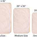 Bath Mats 36x24 Non-Slip Absorbent Bathroom Rug, Quick Dry Machine Washable Shower Tub Mat with Rubber Backing, Soft Floor Carpet for Bathroom Decor Wave White