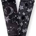 2 Pack Car Seat Belt Covers for Baby Kids, Reversible Soft Car Seat Shoulder Strap Pads, Seatbelt Cushion, Neck Strap Covers for Stroller, Carrier, Pushchair (Black Star)