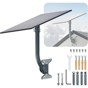 for Starlink Gen 3 Roof Mount, Metal Alloy Starlink Standard V3/4/4X Mounting Kit with Starlink Gen 3 Pipe Adapter, Angle Adjustable (Curved)