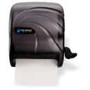 San Jamar Oceans Element Paper Towel Dispenser Fits All Core Sizes with Lever for Bathroom, Kitchens, and Restaurants, Plastic, 8.5 x 12.5 x 12.75 Inches, Black Pearl
