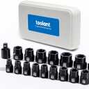 toolant 19pcs Impact Bolt Extractor Kit, Bolt & Nut Remover Socket Tool Kit, Stripped Bolt Extractor for Damaged Screws and Bolts