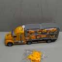 JOYIN 25 in 1 Kids Construction Truck Toy Set, 24Pcs Push and Go Cars and Worker Figures, Toddler Play Vehicles with Sounds and Light, Birthday Gifts for 3 4 5 6 7 Years Old Grandkids, Easter Basket