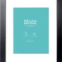 LaVie Home 14 x 17 Poster Frame Black, Display Pictures 11x14 with Mat or 14x17 Without Mat, Stable and Sturdy Picture Frame and Polished Plexiglass, Horizontal and Vertical Format of The Wall,1 Pack