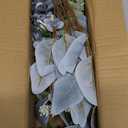 Fake Artificial Flowers Bouquet for Decoration, Silk Floral Arrangements Faux Flowers Plant Wedding Bride Bouquets Tables Centerpieces for Rustic Home Decor Indoor Vase Floral Table Decor (Blue White) (1PCS)