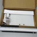 Hemudu Single LCD Computer Monitor Free-Standing Desk Stand Riser for 13 inch to 32 inch Screen with Swivel, Height Adjustable, Rotation, Holds One (1) Screen up to 77Lbs(HT05W-001) White