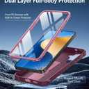 FNTCASE for Samsung Galaxy S25-FE Case: with [Built-in Screen Protector & Kickstand] [Military-Grade Drop Protection] Heavy Duty Protective Full Body Shockproof Rugged Sturdy TPU Phone Cover Pink