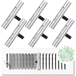 Weysat 6 Pcs Whole House Air Freshener Passive Essential Diffuser Vent Clips Easier Placement Adjustable HVAC Furnace Filter Scent Fragrance System for HVAC Vents Extender for Entire Home (Eucalyptus)