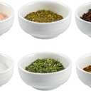 2.3 oz Porcelain Pinch Bowls, Set of 6 Small Bowls for Sauces Dippings Charcuterie Snacks Condiments, White