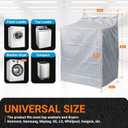BlueStars Washing Machine Cover For Top-load - Premium Outdoor Protection For Most Washer Dryer Cover - W29x D28x H43 (Silver)
