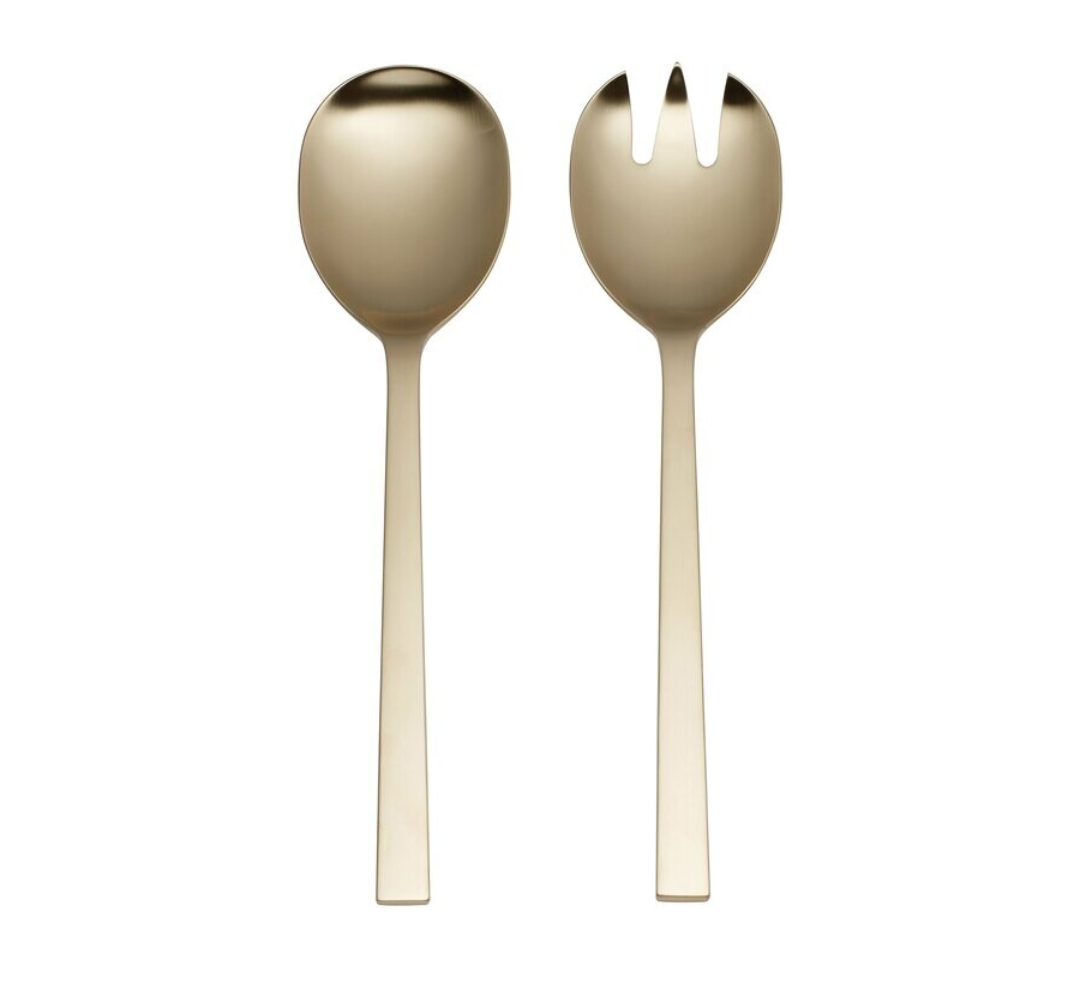 Oneida Chefs Table Salad Servers Gold