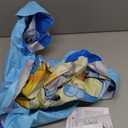 FUNBOY Tanning Pool Lounger Float Yellow & Blue Stripe, XL 72" x 48" with Pillow and Large Cup Holder