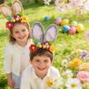 3 Pack Luxurious Easter Bunny Ears Headband Cute Plush Rabbit Ears for Kids Adult Cosplay Birthday Party Supplies