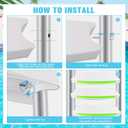3 Pack Pool Ladder Steps Replacement, 18", Universal Heavy Duty ABS | For Inground Pools & Above Ground Pool, 6 PCS Bolts Included, 3 Reflective Strips