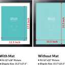 LaVie Home 16 x 22 Picture Frame Black Poster Frame,Display Pictures 12x18 with Mat or 16x22 Without Mat, Stable and Sturdy Frame and Polished Plexiglass, Horizontal and Vertical Format of The Walls