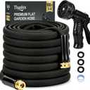 Garden Hose 100 FT Non-Expanding Water Hose Lightweight, Flexible Garden Hose with 10 Function Nozzle, Kink-Free, Durable, High-Pressure, Abrasion Resistant Hoses for Yard, Garden, Car Wash (100 FT)