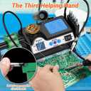 Preciva 927 IV Soldering Station Kit, 130W MAX Soldering Iron with 2 Helping Hands,Magnifying Glass,5 Extra Iron Tips,3 Preset Channels, Adjustable Temperature 194F to 896F