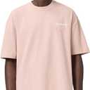 AllSaints Men's Underground Oversized Short Sleeve Crew Neck Shirt Sunbaked Pink XS