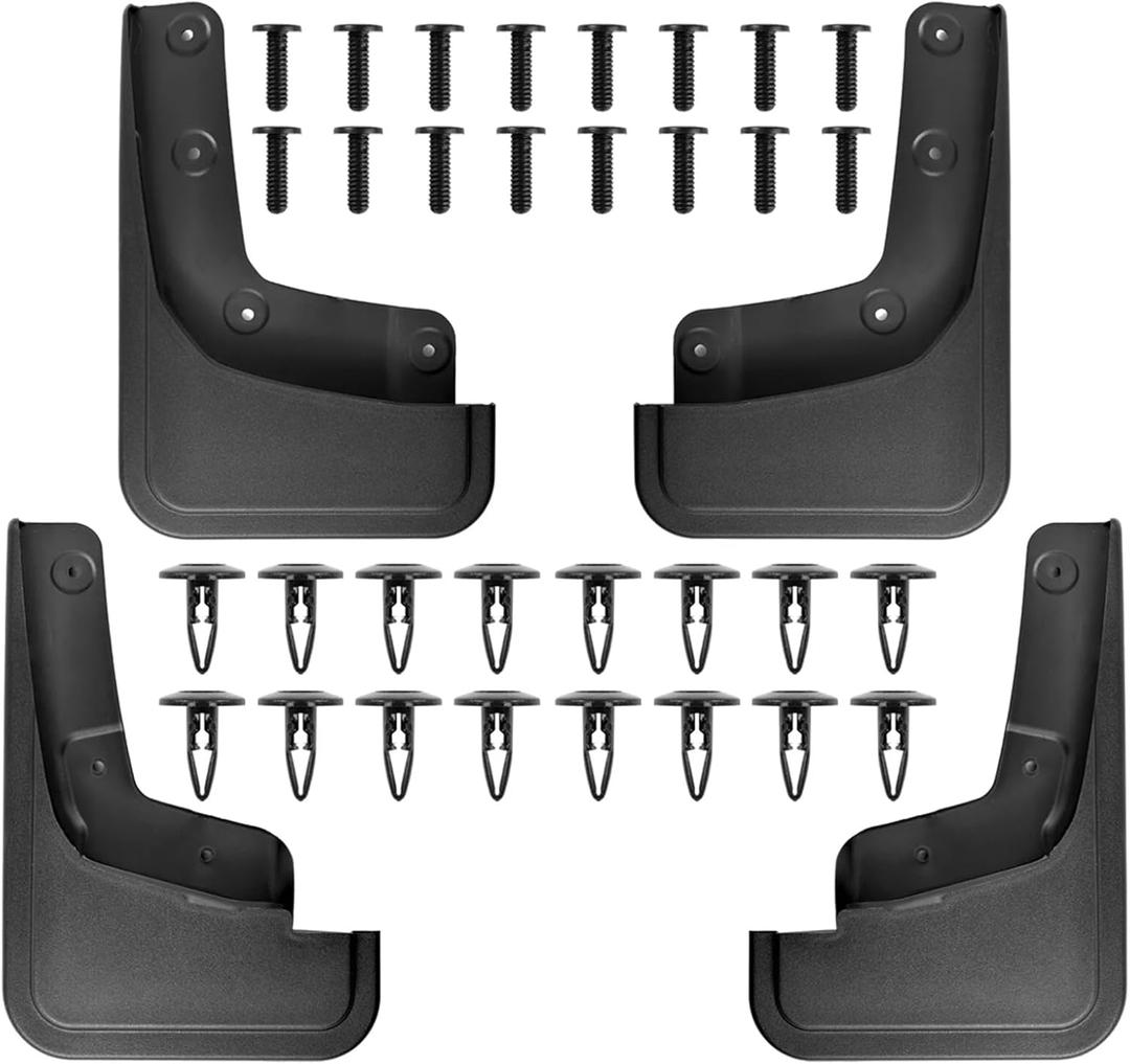 Mud Flaps for Ford Ranger 2024 2025 (Not Fit for Raptor Model) Front & Rear No Drill All Weather Mudflaps Splash Guards for Ranger Trucks