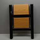 Taranta 2 Step Ladder,Aluminum Lightweight Folding 2 Step Stool with Anti-Slip Wide Pedal, 330lbs Capacity Step Ladder for Household,Kitchen,Office - BlackWoodgrain