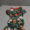 Dog Christmas Pajamas Soft Lightweight Velvet Dog Christmas Outfit Warm Pet Winter Clothes for Medium Pet Dogs Cats