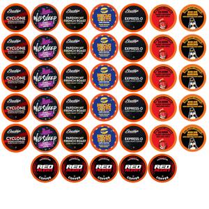 Best of the Best Pods, Variety Pack for Keurig K Cup Brewers, - Strong and Regular Coffee Lovers, Great Gift - 5 Cups of Each, High Caffeine Coffee, 40 Count