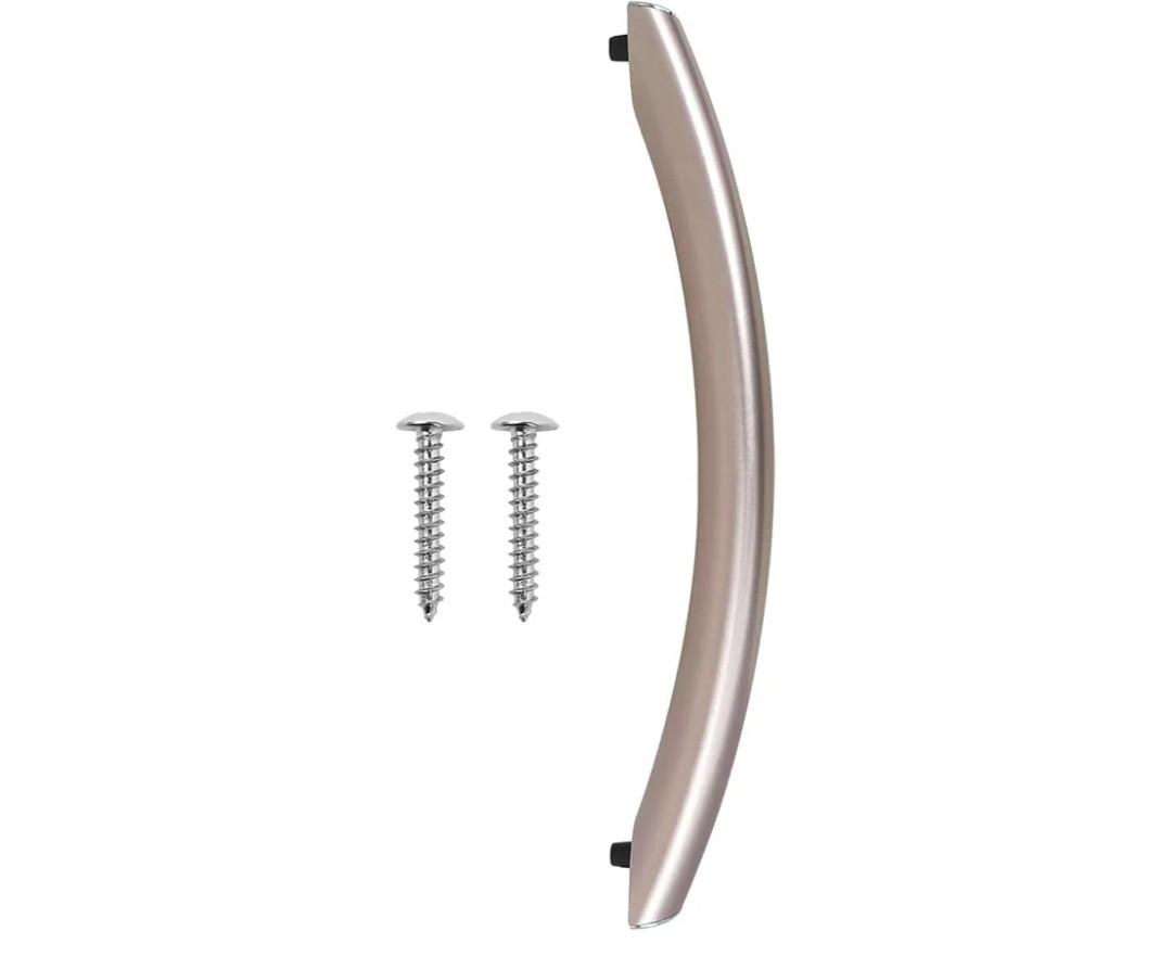 Upgraded Gold Microwave Door Handle with 2 Screws - Premium Metal & ABS Plastic Replacement for Samsung ME16A4021AS DE94-04313F Models