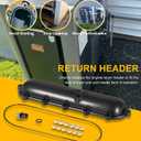 Replacement Return Header Fit for Raypak 206A - 407A with Seal and Flange Nut Kit for Raypak Pool Heaters 206A 266A 336A 406A 407A, Replace for 015095F