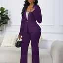 Salimdy 1 Piece Pant Suits for Women Business Casual Outfits Dressy Blazer Jackets and Pencil Pants Work Set, M