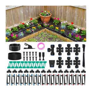 230FT Drip Irrigation Kit with 36 Adjustable Emitters, Push-Fit System | Extra Size Garden Watering System, 36 Adjustable Emitters, Water-saving, Irrigation System for Greenhouse, Potted, Raised Bed