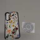 for Samsung Galaxy S23 Plus Case for Women - Girls Cute Design Compatible with Magsafe Magnetic Ring Holder Stand Retro Flower Phone Covers Aesthetic Girly TPU Funda for S23 Plus