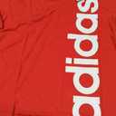 Adidas Boys Short Sleeve Linear Logo T-Shirt (Red, L)
